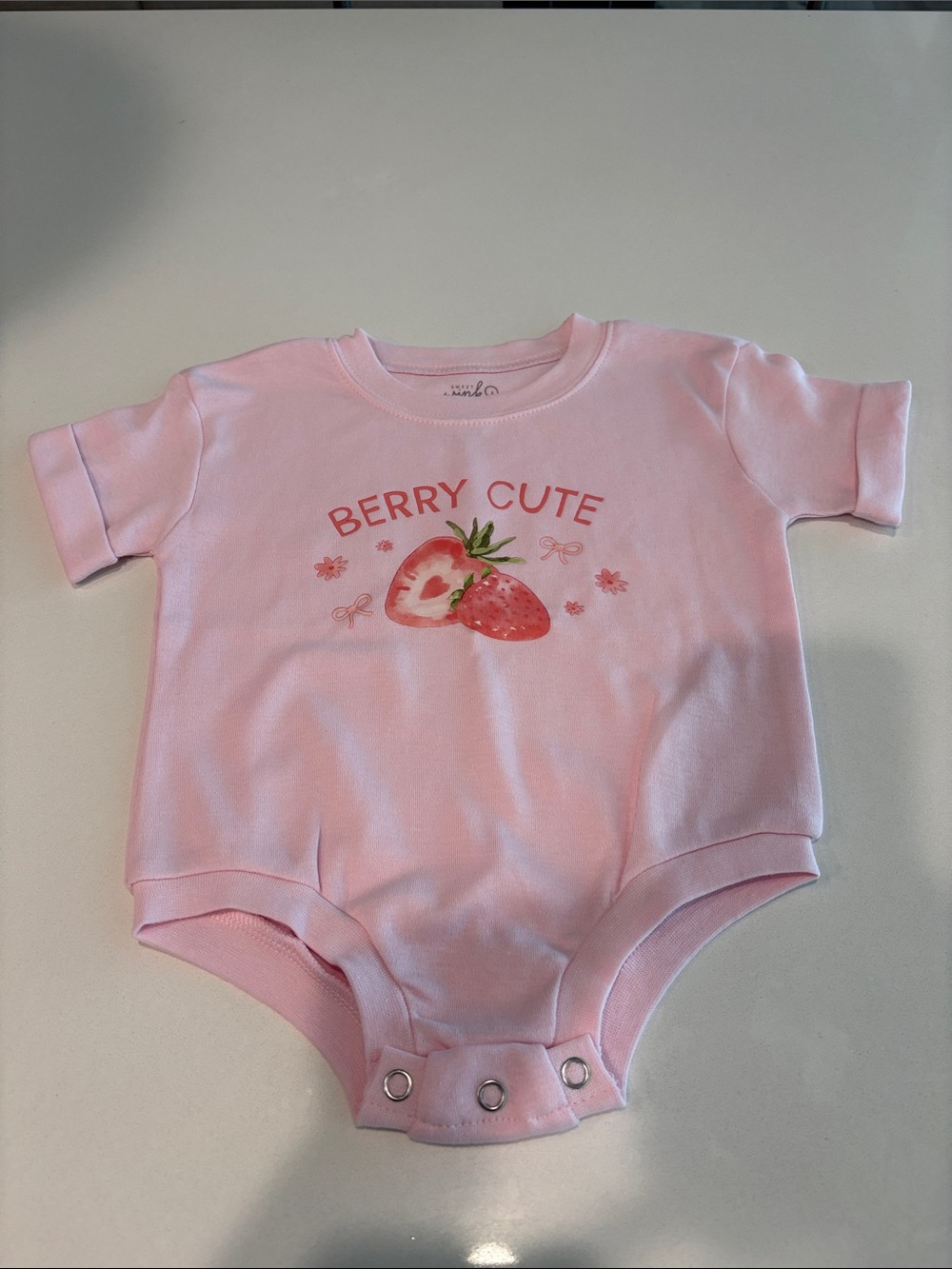 Sweet Wink infant girl Berry Sweet pink onesie 3-6 months